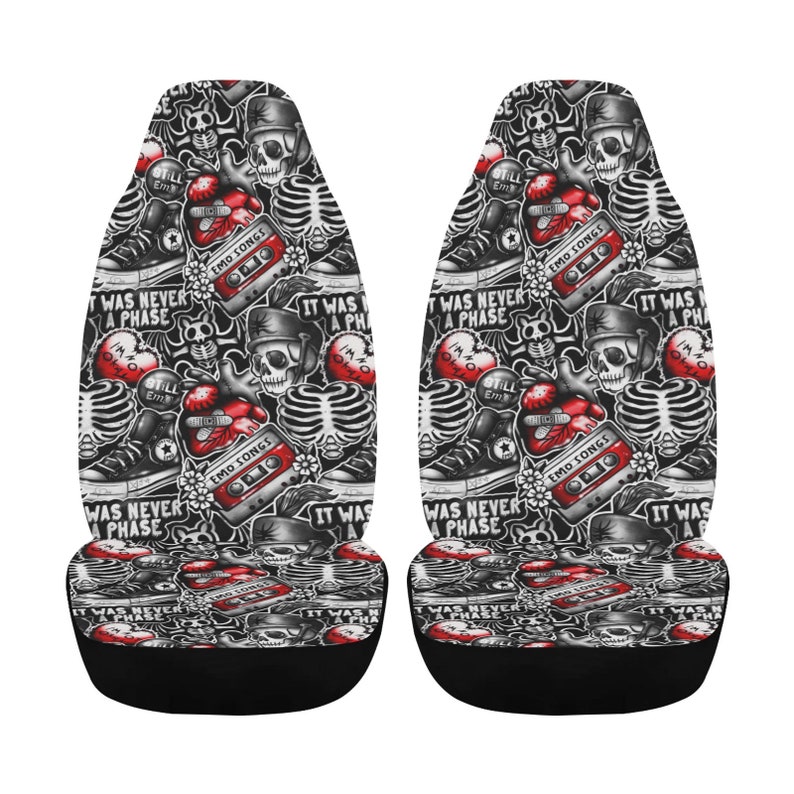 Emo Chair Emo Parade Car Seat Covers, Skeleton, Alternative,2000s Emo Aesthetic ...