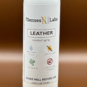 7SENSES Leather Scent - Water-Based Air Freshner Spray, Non-Toxic, No Harsh Chemicals