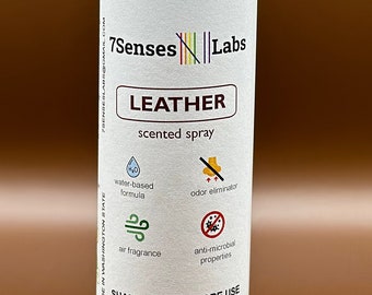 7SENSES Leather Scent - Water-Based Air Freshner Spray, Non-Toxic, No Harsh Chemicals