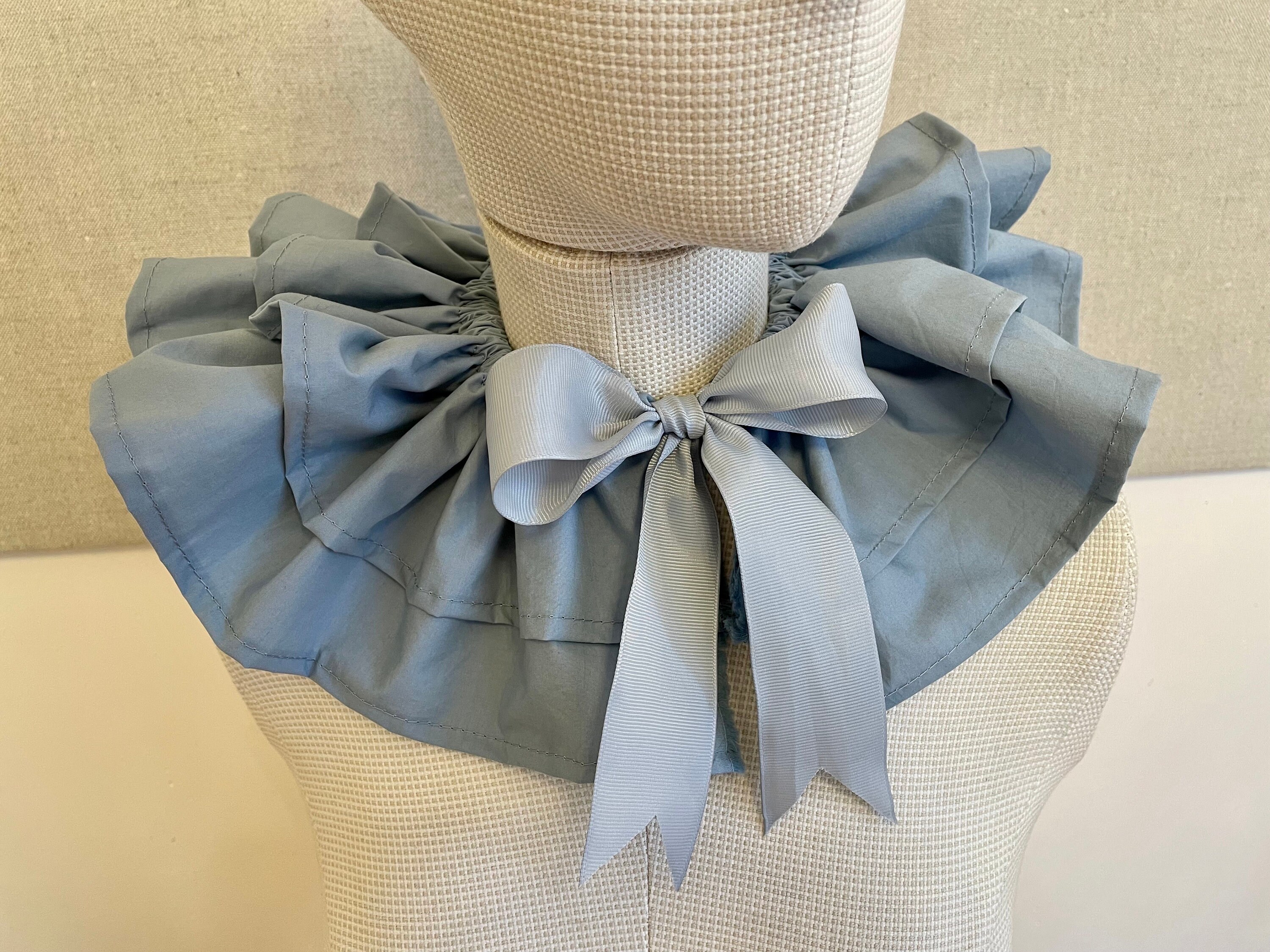 Detachable Ruffle Collar, Cotton Bib, Frill Scarf