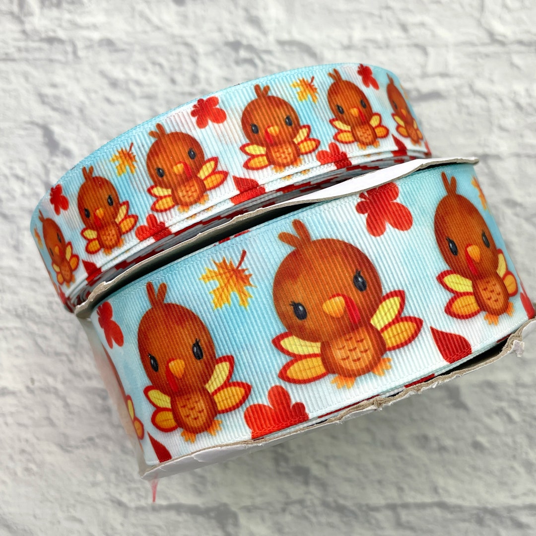 Cute Turkey, Thanksgiving, Ribbon Size 1.5in, 7/8 - Etsy