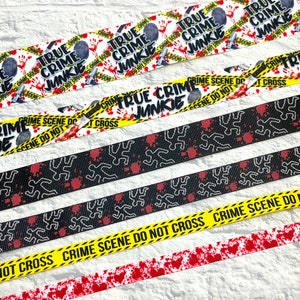 True Crime Ribbon, True crime junkie, size 1.5, 7/8, 5/8, 3,/8