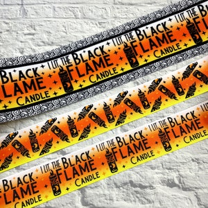 Schwarze Flamme, vom Hokus inspiriert, Größe 3zoll, 7/8