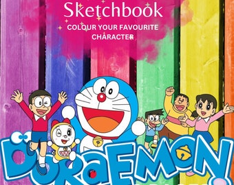 Cuaderno de bocetos digital de Doraemon: Diario de arte interactivo para niños - Regalo perfecto para artistas jóvenes - Descarga instantánea