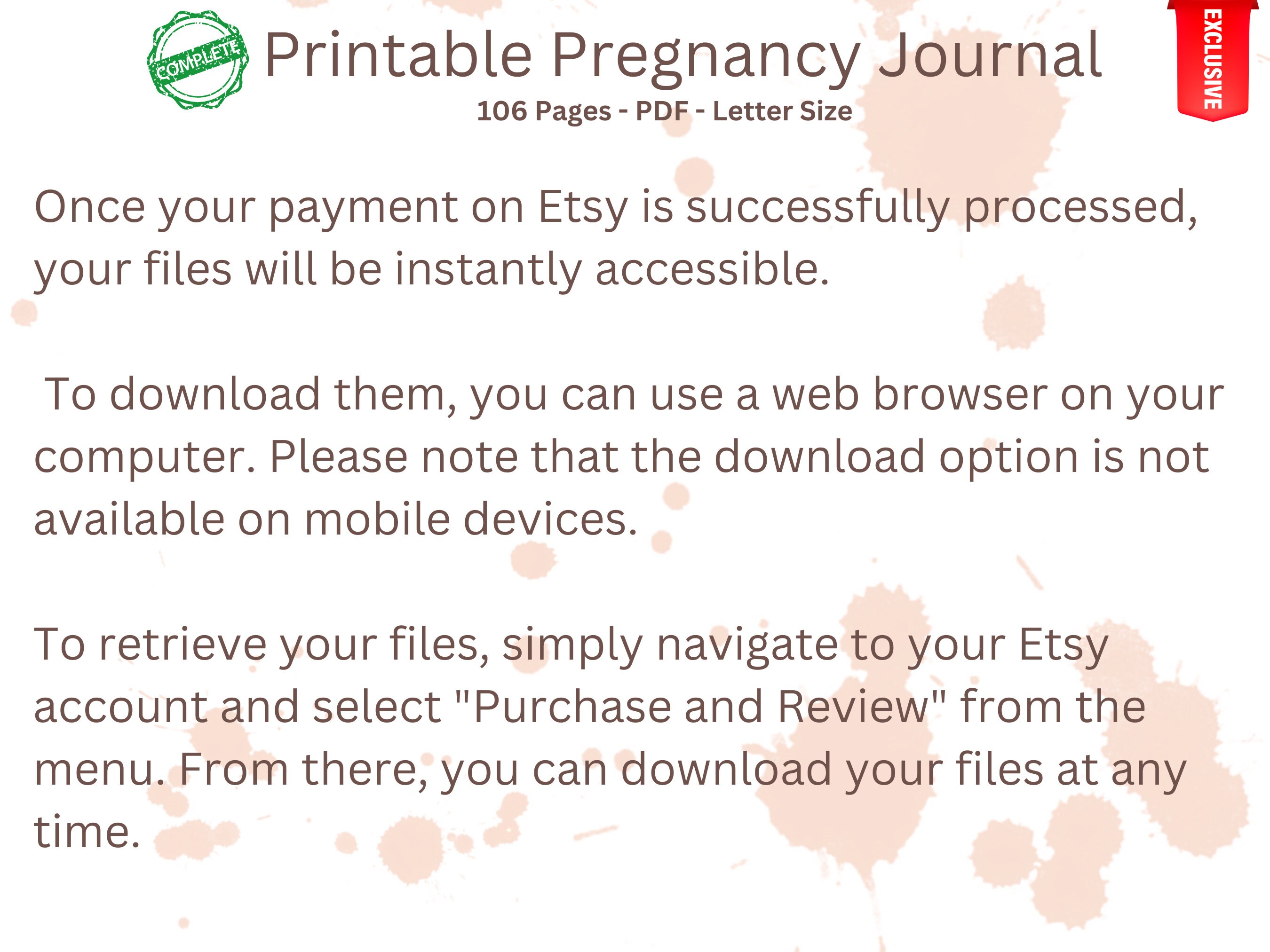 The Complete Pregnancy Journal, Printable Pregnancy Journal, Pregnancy ...