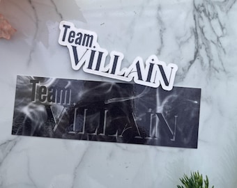 Team Villain | Sticker or Bookmark | Bookish Gift for Villain Lovers | Dark Academia Aesthetic