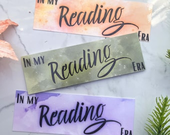 In My Reading Era Bookmark Set | 3 Color Options | Laminated Bookmark | Book Lover Gift