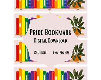 Subtiele Pride-bladwijzer Digitale download | Bladwijzer Afdrukbaar downloaden | JPG-bladwijzer digitaal