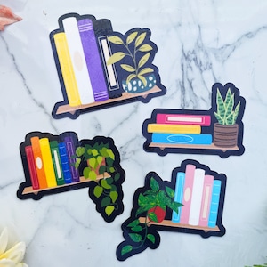 Subtle Pride Bookshelf Stickers | LGBTQ+ Vinyl Stickers | Water-Resistant Book Lover Decals | Customizable Pride Flag Designs