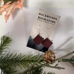 Mini Bookshelf Delights - Handmade Polymer Clay Book Earrings  | Bookish Gifts | Mini Earrings | Handmade Clay Jewelry | Custom Colors