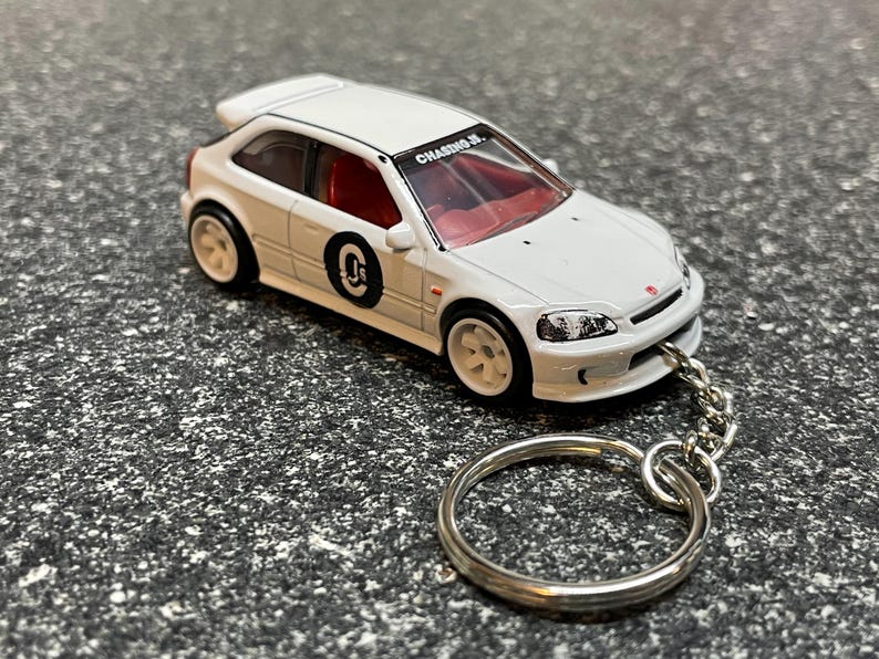 1999 Honda Civic Type-r Keychain White Hot Wheels Matchbox Type R - Etsy