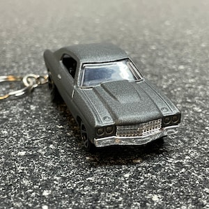 Chevy Chevelle SS 1970 Gray Keychain Hot Wheels Matchbox