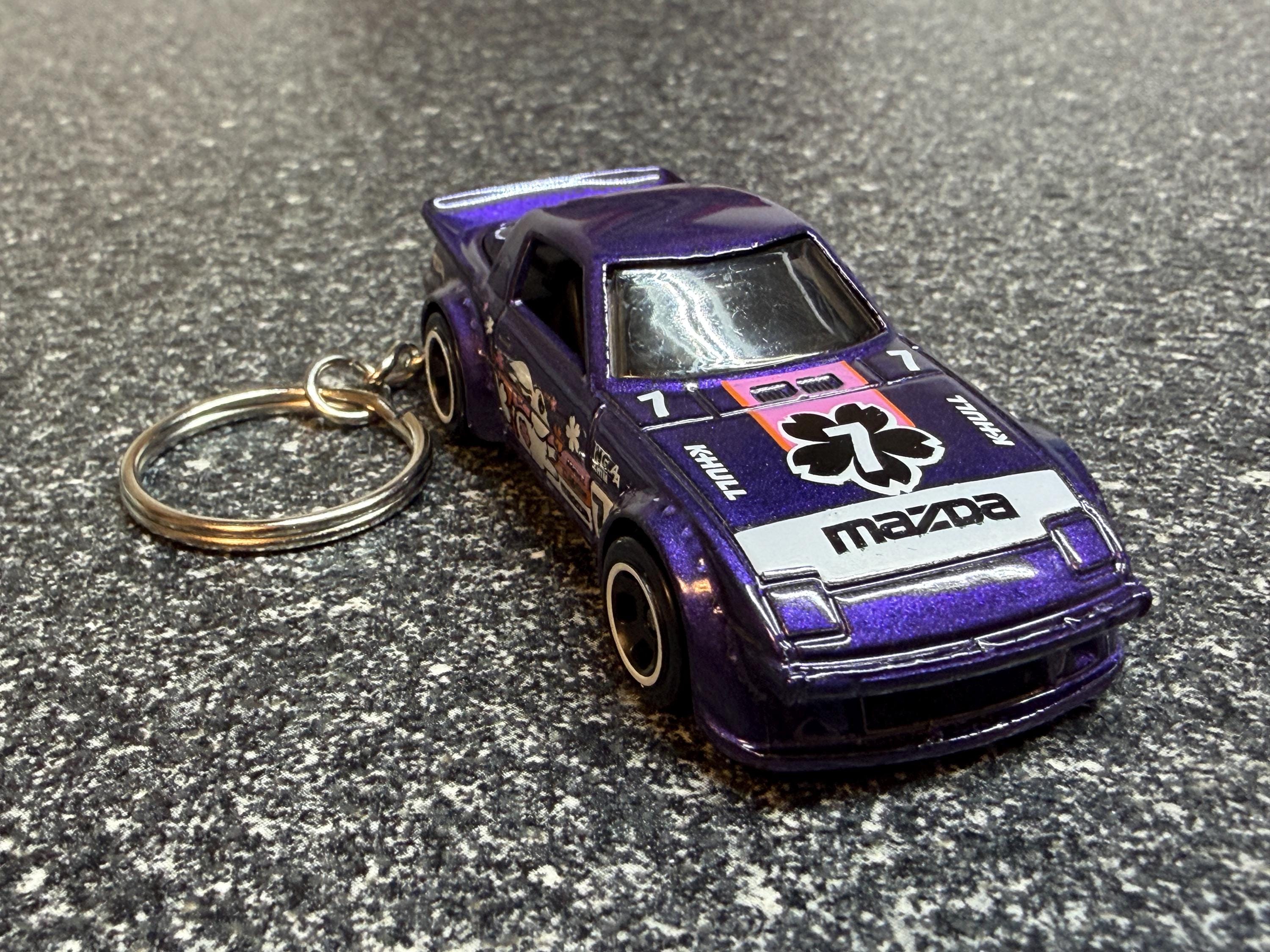 1985 Mazda RX7 Rx-7 Keychain Purple Matchbox Hot Wheels Matchbox - Etsy