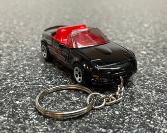 1991 Mazda Miata Keychain Black Matchbox Hot Wheels Matchbox