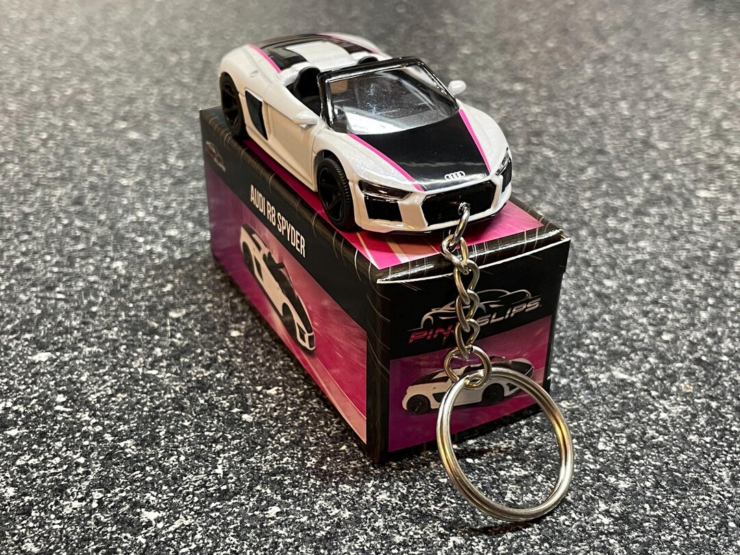 Fits Audi R8 Spyder Convertible Keychain White Hot Wheels Matchbox ...