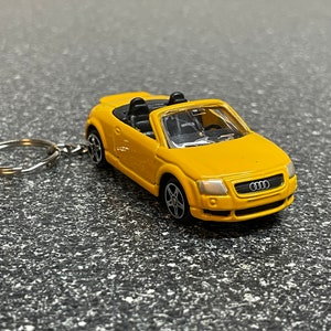 Audi TT Roadster Keychain Yellow Hot Wheels Matchbox