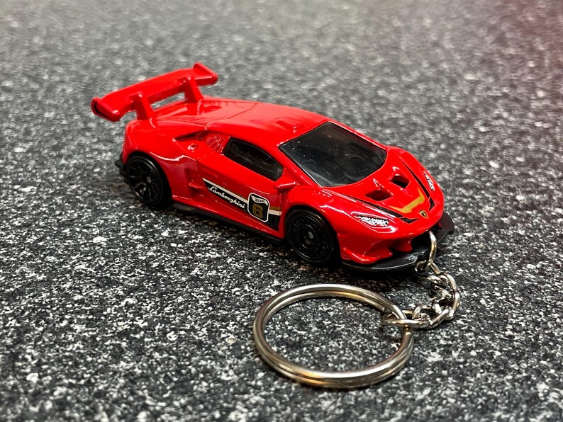 Fits Huracan Super Trofeo Keychain Red Hot Wheels Matchbox