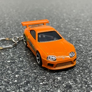 Toyota Supra Orange F&F Brian Keychain Hot Wheels Matchbox