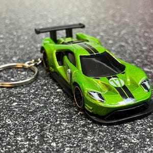 2017 Ford GT Keychain Green LeMans Diecast Car Keychain Hot Wheels Matchbox Shelby