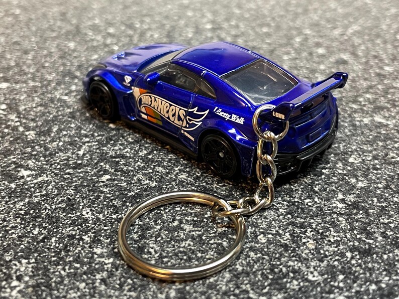 Nissan GT-R Liberty Walk Keychain R35 Blue Hot Wheels Matchbox - Etsy