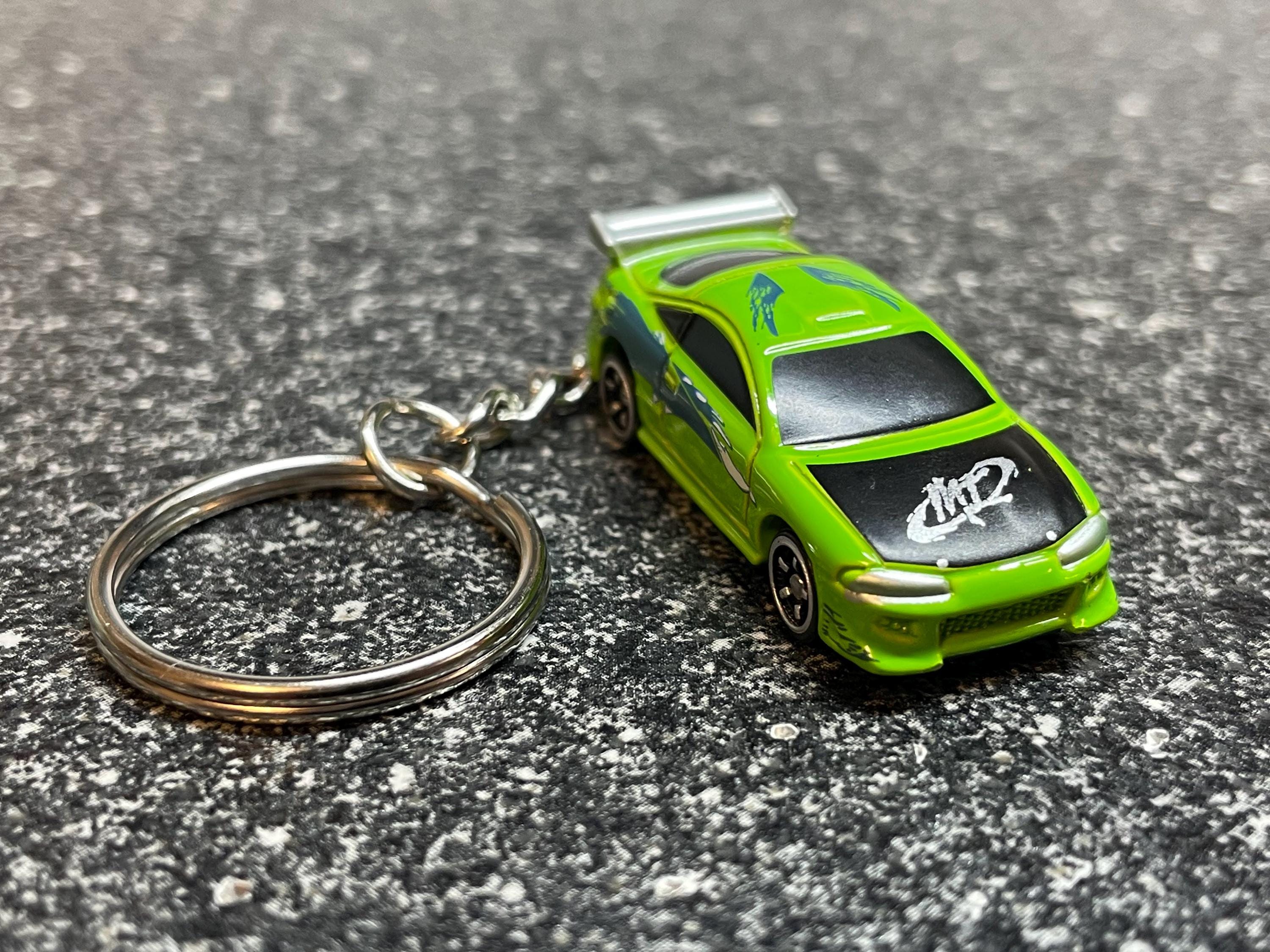 1995 Mitsubishi Eclipse Mini Keychain Green Matchbox Hot