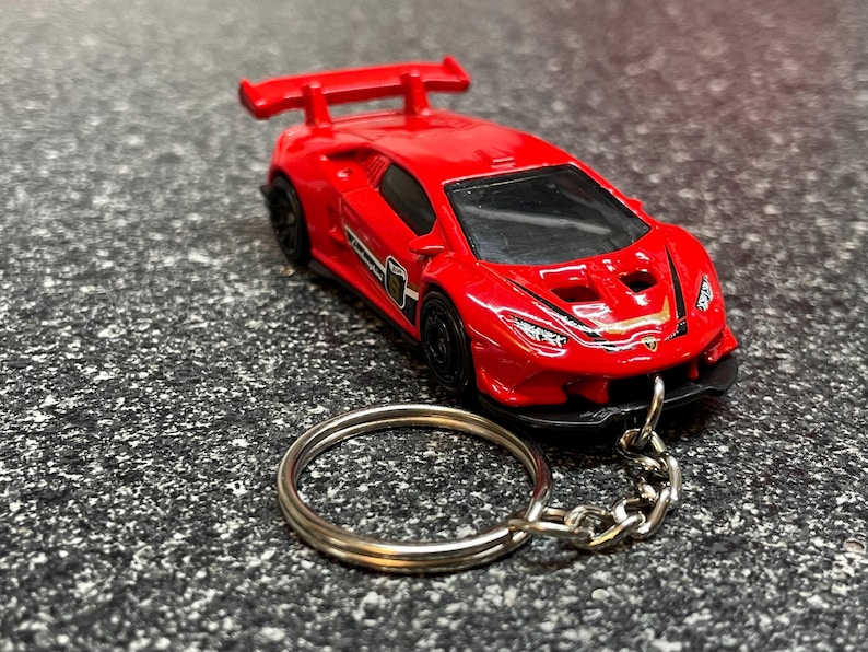Fits Huracan Super Trofeo Keychain Red Hot Wheels Matchbox