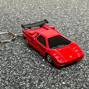 Fits Lamborghini Countach Red Keychain Hot Wheels Matchbox