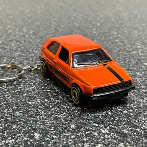 1989 Golf GTI Orange Keychain Diecast Car
