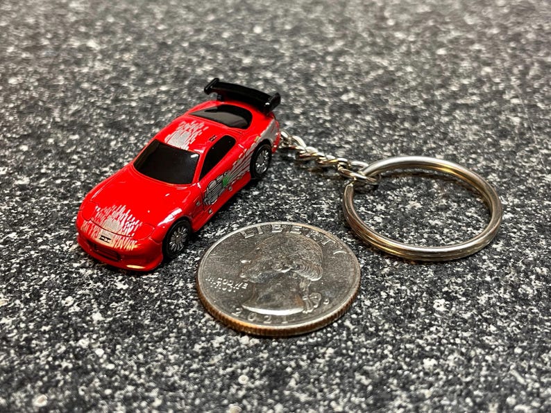 1995 Mazda RX7 Rx-7 Red Mini Keychain Matchbox Hot Wheels Matchbox F&F ...