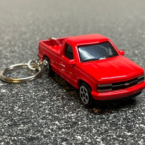 Chevy Silverado 454 SS Truck Keychain Red Hot Wheels Matchbox 1993