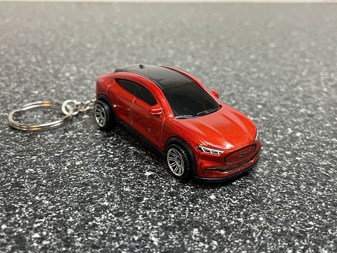 Mustang Mach E Red Keychain Diecast Car Etsy