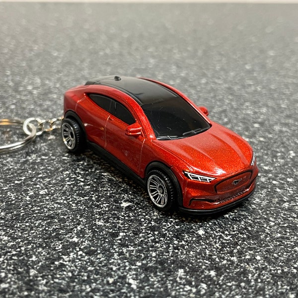 Red Mach E Keychain Etsy