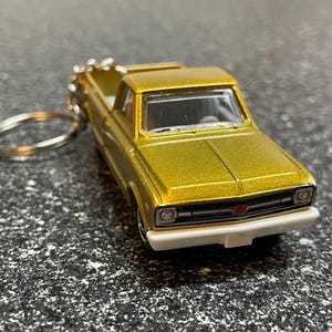 1968 Chevy C10 Truck Keychain Gold Hot Wheels Matchbox