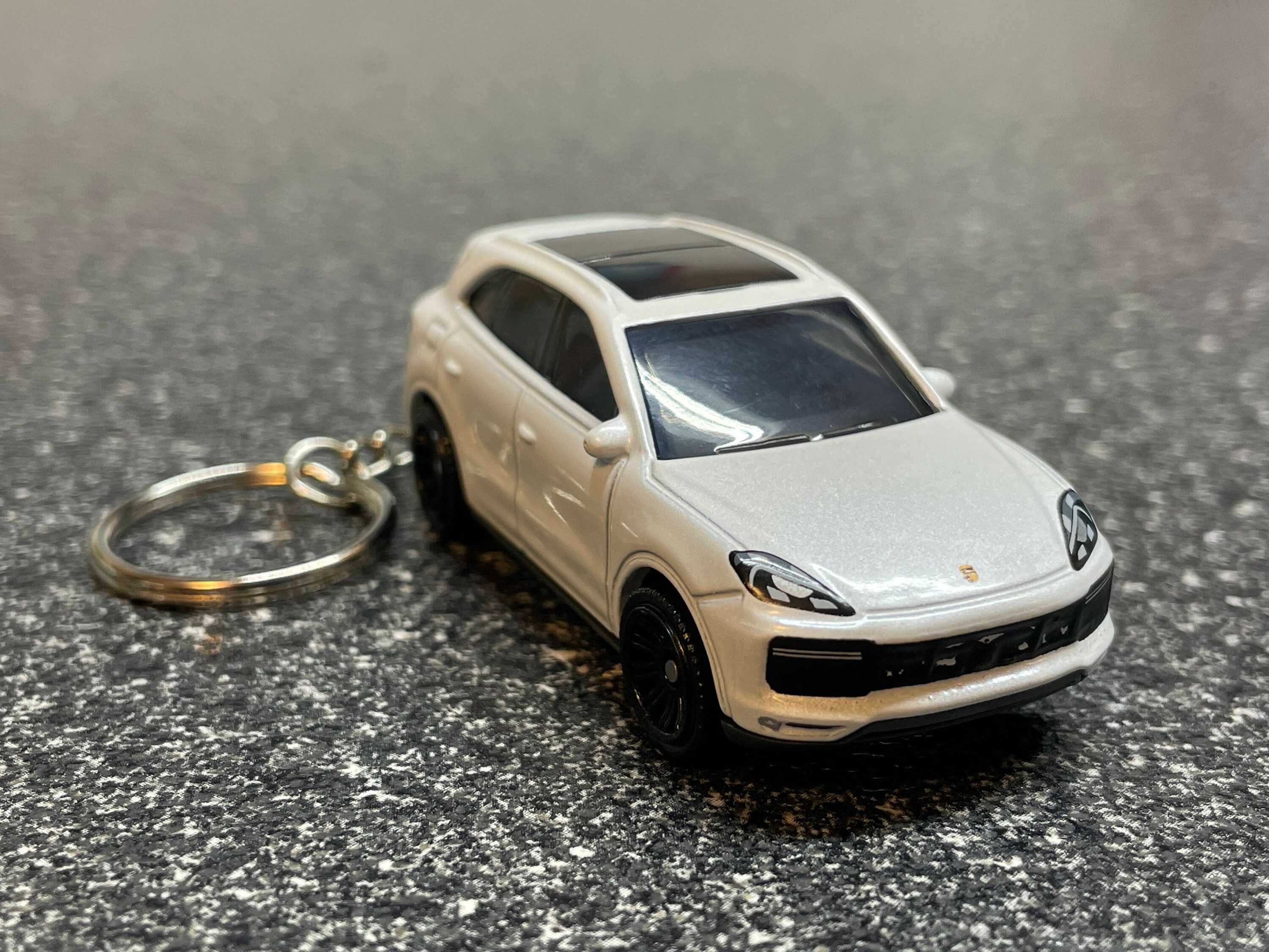 Porsche 911 Boxster Cayenne Leather Key Ring Fob – Split Ring, All Colors Available