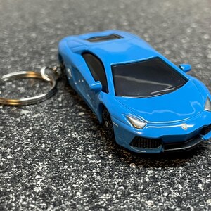 Lamborghini Aventador Blue Keychain Hot Wheels Matchbox