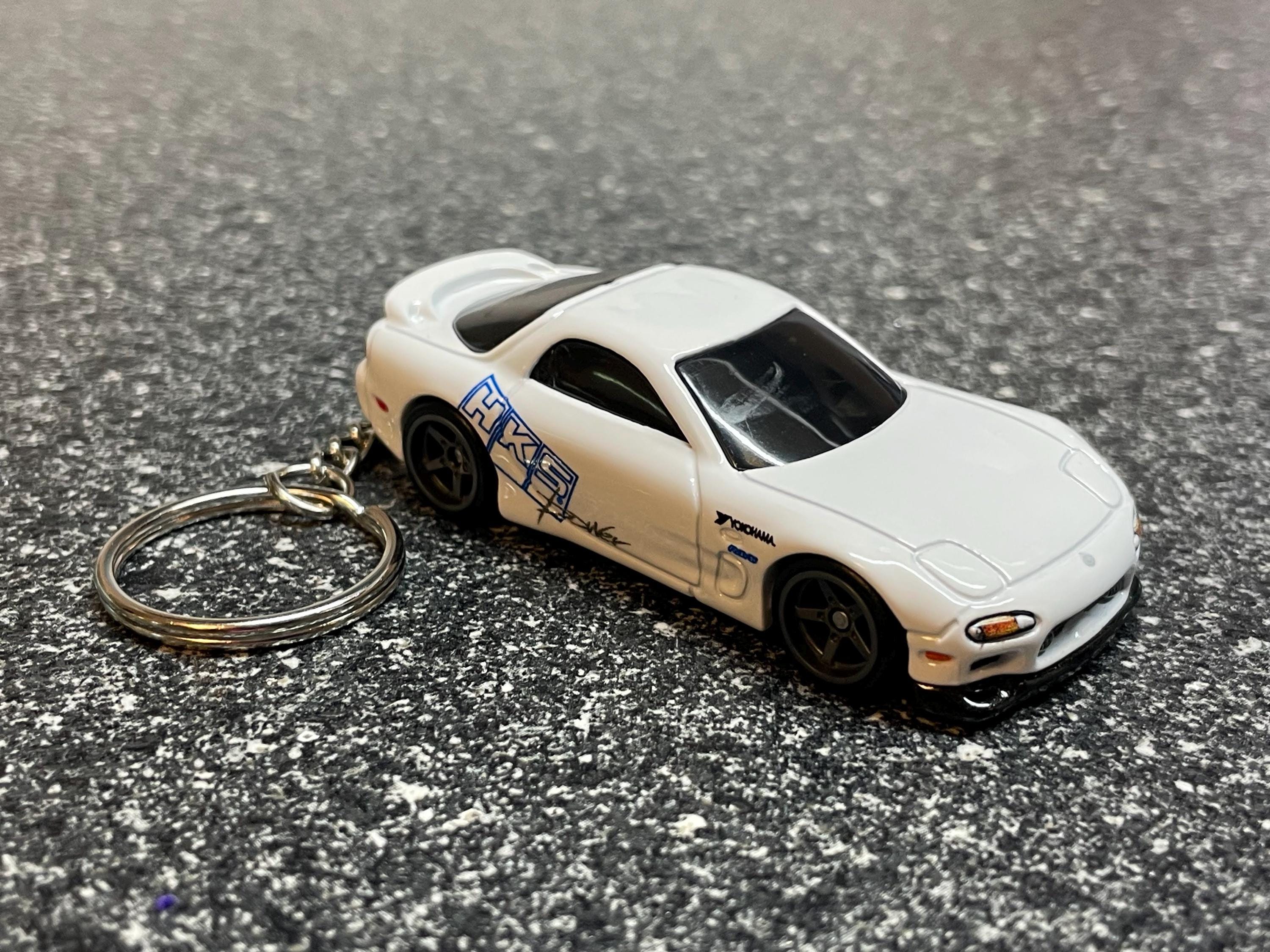 1995 Mazda RX7 Rx-7 White Keychain HKS Matchbox Hot Wheels Matchbox F&F ...