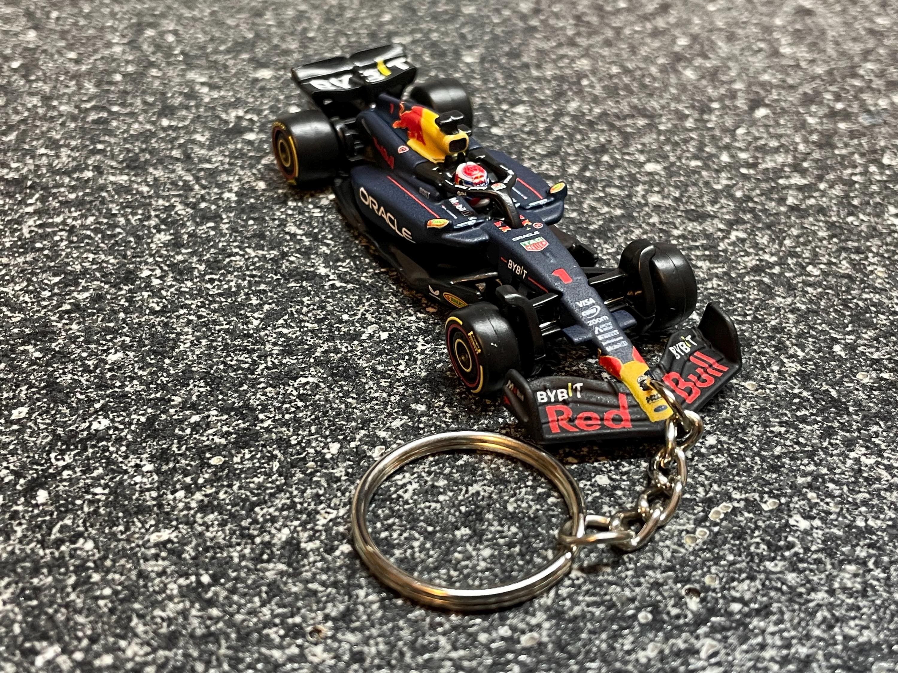 F1 Oracle Red Bull Racing Keychain Diecast Car Hot Wheels Matchbox