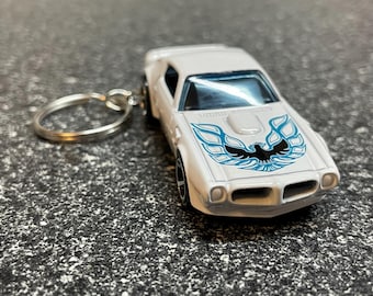 1973 Pontiac Firebird T/A Transam Keychain White Hot Wheels Matchbox