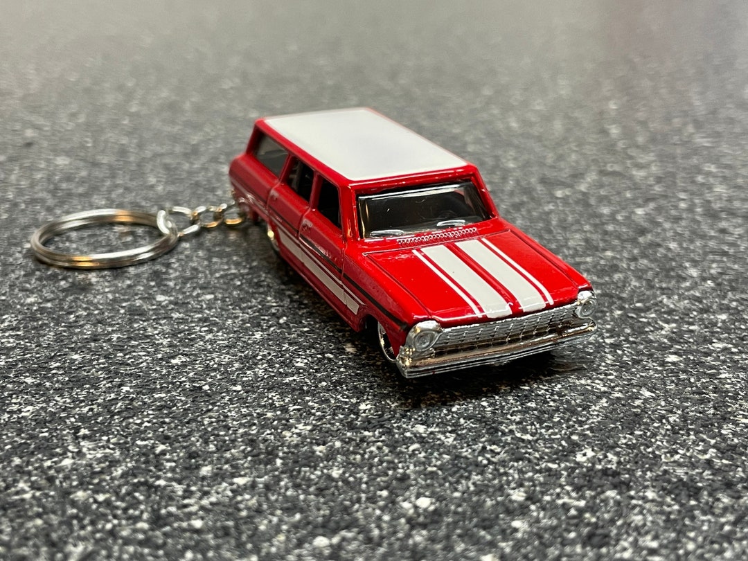 Chevy Nova II Station Wagon Red Keychain Matchbox Hot Wheels - Etsy