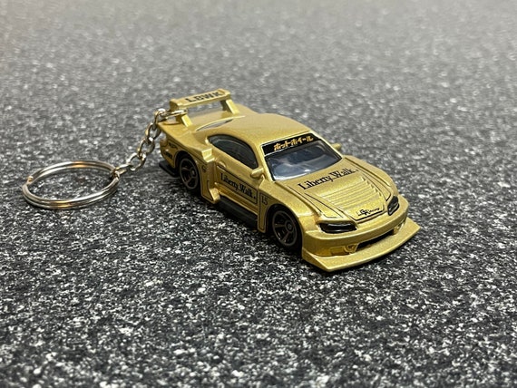 Nissan Silvia S15 Liberty Walk Gold Keychain Hot Wheels