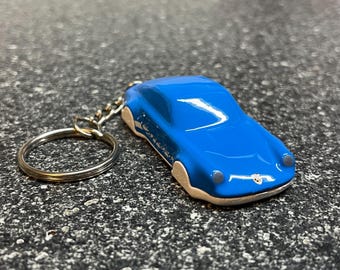 Fits Porsche 911 Carrera Blue Keychain Hot wheels