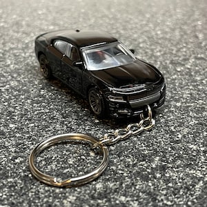 Fits Charger Hemi SRT Black Keychain Matchbox Hot Wheels