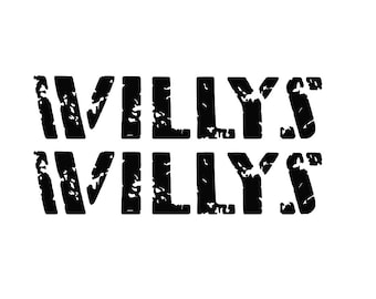 Willys Hood Vinyl Decal Sticker Multiple Colors