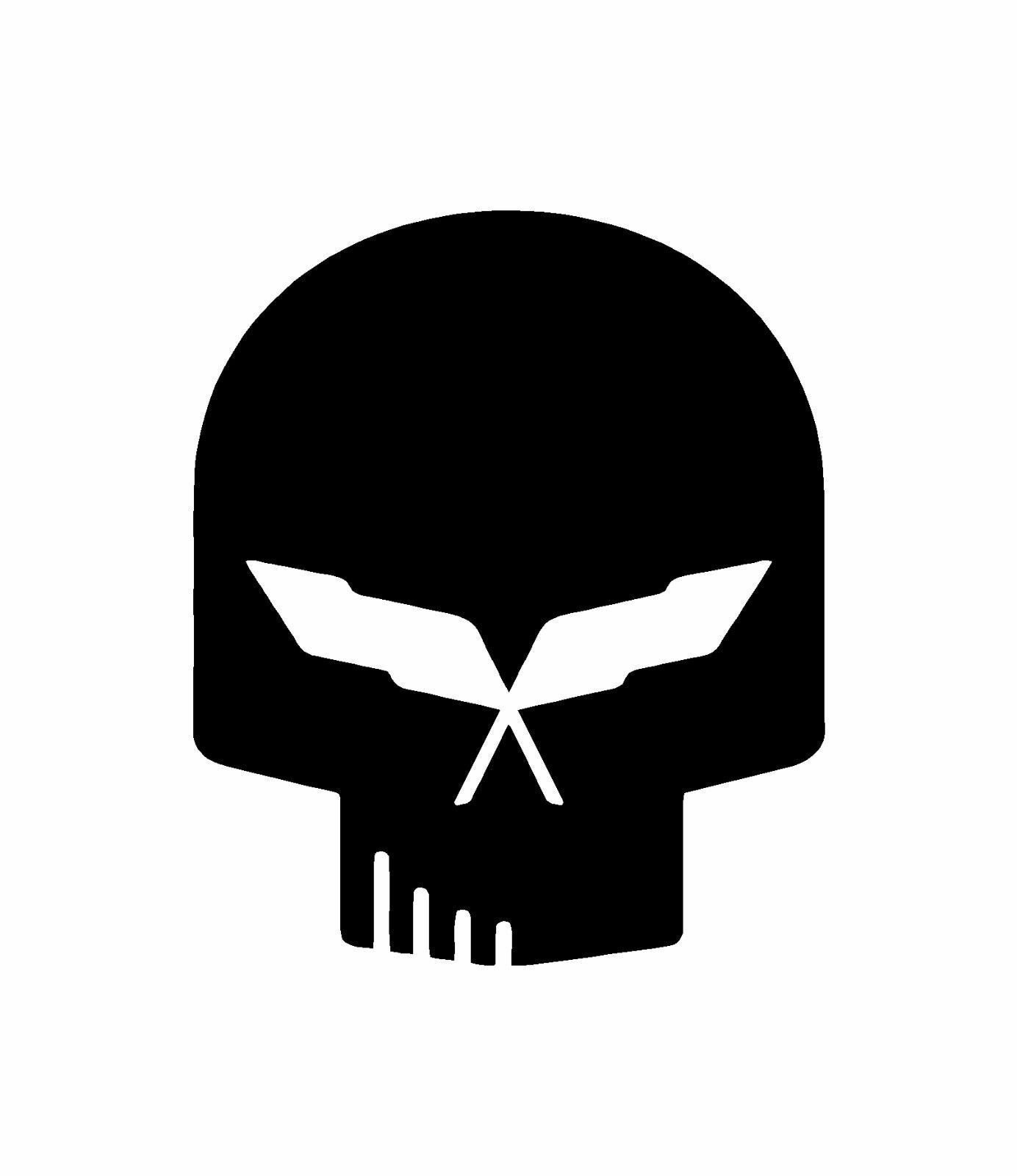 C5 Corvette Jake Racing Skull Vinyl Decal