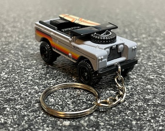 Land Rover Series II 2 Keychain Gray Hot Wheels Matchbox