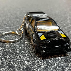 Ford Escort Rally Keychain Black Hot Wheels Matchbox