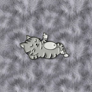 Cute Cat Middle Finger Soft Enamel Pin