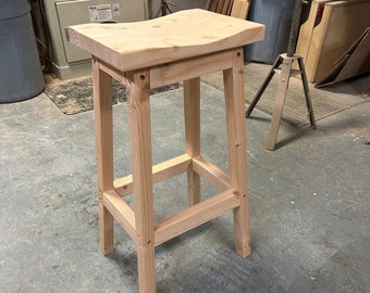 DIY Bar height unfinished stool