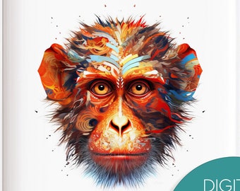 Fractal Chimp - Downloadable digital art for printing