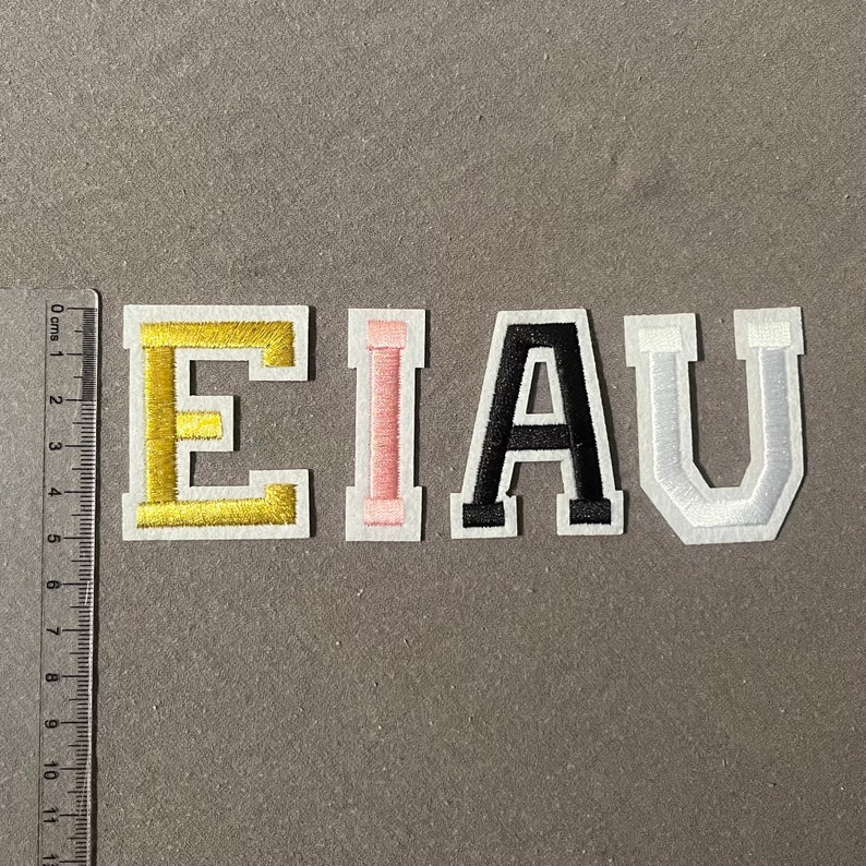 Colourful Letters Alphabet Color Letter Patch Patches Clothes Iron on